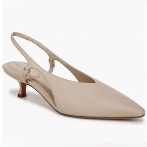 Vince Beige Slingback Kitten Heels